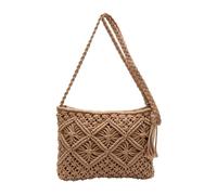 Generico Minimalist Tassel Women's Clutch, Minimalist Tassel Women's Clutch, Handwoven cotton rope Shoulder Bag, Stylish Summer Woven Bag (Khaki,One Size)