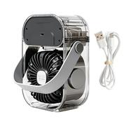 Generico Mist Fan, 3 Speed Rechargeable Small Quiet Portable Cooling Fan With Handle, Personal Air Misting Device For Home Office School Dorm Outdoor Travel Summer Camping Hiking Fishing Beach Use