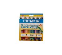 Generico MITAMA Pastelli Cancellabili - Confezione da 18 - Mina 2,8 mm - Multicolore - Scuola