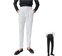 Generico Mixgent Pants for Men,Men's High Waisted Old Money Pleated Pants,Slim Fit Dress Trousers for Men