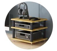 Generico Mobile Audio HiFi da Pavimento a 2/3/4 Ripiani | Ripiano AV in Legno per Giradischi | unità multimediale Multistrato per l'intrattenimento Domestico (40x35x33 cm)