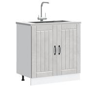 Genérico Mobile Base Lavello Lucca Grigio Cemento in Legno Multistrato,Grigio,21.45kg,853691