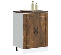 Genérico Mobile Base Lavello Lucca Rovere Fumo in Legno Multistrato,Marrone,22.45kg,853682