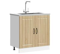 Genérico Mobile Base Lavello Lucca Rovere Sonoma in Legno Multistrato,Marrone,21.85kg,853690