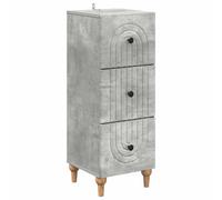 Generico Mobile con Cassetti Grigio Cemento 33 x 34,5 x 90 cm,Armadietti e portaoggetti,Armadietti e stipi-894158