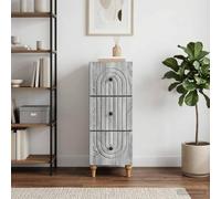 Generico Mobile con Cassetti Grigio Sonoma 33 x 34,5 x 90 cm,Armadietti e portaoggetti,Armadietti e stipi-894161