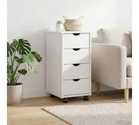 Generico Mobile con Ruote con Ruota Bianco 34 x 39 x 65,5 cm,Armadietti e portaoggetti,Armadietti e stipi-42028345