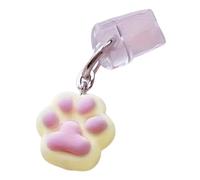 Generico Mobile Dust Plugs - Cat Paw Charm | Bright Color Charging Port Plug with Anti Dust Function, Cell Phone Dusts Plug with Cute Design for Jewelry Making, Decorative Phone Charm
