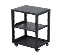 Generico Mobile HIFI Con Ruote, Multimediale Audio-Video Mobile Giradischi, Mobiletto Portaoggetti Server Rack A Telaio Aperto Per Amplificatore/DVD Player(H-42.3cm/16.6in)