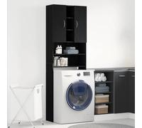 Generico Mobile per Lavatrice Rovere Nero 64x25,5x190 cm,Rovere Nero,29.25kg,862065