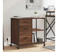 Generico Mobile per Ufficio con Ruota Rovere Marrone 76 x 41 x 72 cm,Marrone,26.62kg,859839