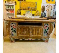 Generico Mobile Porta Tv Etnico Buffet Teak Shabby Vintage