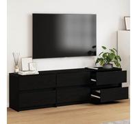 Generico Mobile TV Rovere Nero 182 x 34 x 50 cm Legno Multistrato,Altro,42.7kg,3385630