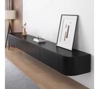 Generico Mobile TV sospeso da Parete Nero con cassetti - Console multimediale sospesa da 78,7 Pollici per Soggiorno, Moderno Centro di intrattenimento, Elegante Soluzione di stoccaggio per Panca TV