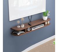 Generico Mobile TV sospeso Moderno - Elegante Centro di intrattenimento e Console multimediale per Soggiorno/Camera da Letto, Finitura Marrone, 100 cm/39 Pollici - Soluzione salvaspazio per mobili TV