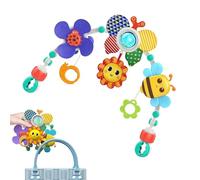 Generico Mobiler Spielbogen für Kinderwagen & Autositz - Activity Arch mit Tier-Thema: Marienkäfer-Windrad, Rasseln & flatternen - Verstellbarer Greif- & Lernbogen für Babyschale, Wippe & Reisebett