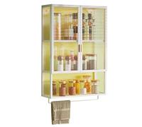 Generico Mobiletto da Bagno con mensola portaoggetti a Parete con portasciugamani per Lavanderia, organizzazione della Cucina, mobiletto per lavabo Senza Foratura per Bagno, Nero 50x14,5x70 cm