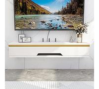 Generico Mobiletto Porta TV sospeso per Soggiorno, mobiletto Porta TV Lungo da Parete, consolle Porta TV sospesa a Parete, consolle multimediale con ripiano per decoder, Elegante Soluzione di archivi
