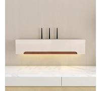 Generico Mobiletto portaoggetti per Router WiFi - Elegante Organizer da Pavimento per Modem con multipresa e Gestione Cavi, Scatola portacavi Bianca per casa e Ufficio (23,6" x 7,9" x 7,9")