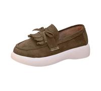 Generico Mocasines Casuales de Moda con Parte Superior sintética y borlas, cómodos y ligeros, planos para Uso diario. (Coffee, 40)