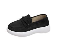 Generico Mocasines Casuales sin Cordones, Zapatos planos con borlas sintéticas a la Moda, cómodos para conducir y para Uso diario en Otoño. (Black, 37)