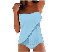 Generico Moda Donna Primavera 2024 Curvy Costume da Bagno Curvy 2 Pezzi A Gonnellina One Piece Bikini Mare Brasiliana Viola da Bagno 2 Pezzi Sportivo