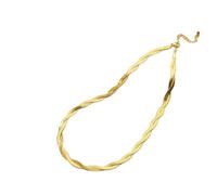 Generico Moda semplice collana a doppia catena. Collana con catena d'osso di serpente a croce d'oro per donne