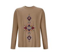 Generico Moda Uomo Casual 2025 Stampa 3D Manica Lunga Maglione Senza Cappuccio Felpa Traspirante Felpe Moderno con Scollo Rotondo Moderno Streetwear Largo e Casual Adatto per La Casa Sport e Fitness