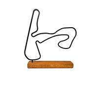 Generico Modèle de circuit de F1, Statue de circuit de Formule 1, Idée de cadeau pour un fan de Formule 1, Fil de circuit de F1 sur base en bois 20cm