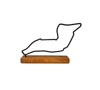 Generico Modèle de circuit de F1, Statue de circuit de Formule 1, Idée de cadeau pour un fan de Formule 1, Fil de circuit de F1 sur base en bois 20cm