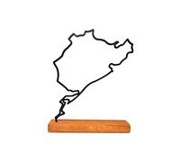 Generico Modèle de circuit de F1, Statue de circuit de Formule 1, Idée de cadeau pour un fan de Formule 1, Fil de circuit de F1 sur base en bois 20cm