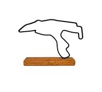 Generico Modèle de circuit de F1, Statue de circuit de Formule 1, Idée de cadeau pour un fan de Formule 1, Fil de circuit de F1 sur base en bois 20cm