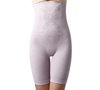 Generico Modellante Modellante Donna Body Shaper Donna Pantaloni A Gamba Sottile A Nido D Ape Vita Alta Senza Cuciture Pantaloni da Vita Alta Dopo Guaina Mutande Purple L