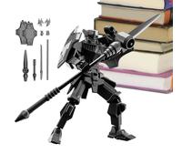 Generico Modello Action Figure - Robot 4x13cm Con Snodi Mobili | Bambola Stampata 3D | Giocattolo Assemblabile ABS Con Struttura Meccanica Completa | Stile Guerriero Mecħa Trasformabile