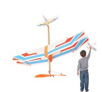 Genérico Modello di aereo, aliante giocattolo - modello aereo aliante con propulsione a banda elastica | per bambini, ragazze, giovani e adulti, attività all'aperto, campeggio, giardino e sport