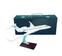 Generico Modello Di Aereo Jet Business Gulfstream G650ER In Scala 1:100 - Aeroplano Con Telaio In Resina ABS Alta Qualità E Carrello Atterraggio Staccabile. Appassionati Aviazione Regali