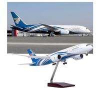 Generico Modello Di Aereo Passeggeri Oman Air B787 In Scala 1:130 Da 18,5"", Assemblato In Resina, Con Carrello Atterraggio Leggero A Induzione, Regalo For L'aviazione Civile(Normal)