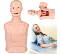 Generico Modello di Corpo Umano per Intubazione Endotracheale e Sonda Gastrica, Manichino Didattico Multifunzione Avanzato per Tube Nasogastrica e Cura della Trachea per l'Insegnamento