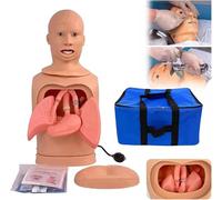 Generico Modello di Intubazione con Sondino Gastrico - Manichino per l'Addestramento Avanzato su Sondino Naso-Gastrico e Cura della Trachea - Modello Simulatore di Lavaggio Gastrico