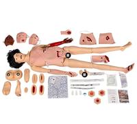 Generico Modello di manichino per la cura del paziente traumatologico, simulatore per la cura delle ferite del paziente in PVC con moduli per ferite, modello umano di ustione a grandezza,Male