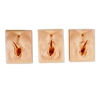 Generico Modello di pratica della sutura vulva da 3 pezzi, modello di sutura dell'incisione perineale femminile, modello di pratica della sutura perineale con incisione vulva femminile riutilizzabile