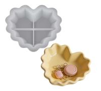 Generico Modello portacandele con Vassoio per in Silicone Love Heart - Organizzatore di scatole per Decorativi | Artigianali creativi per la conservazione della Bellezza dei Gioielli re