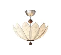 Generico Modern Fabric LED Ceiling Hanging Light French Retro Bedroom Ceiling Decoration Simple Art Design Living Room Pendant Light