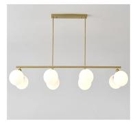 Generico Modern Fashion Creative Iron Glass Long Coppery LED Dinning Hall Pendant Light Study Studio Lighting Fixtures