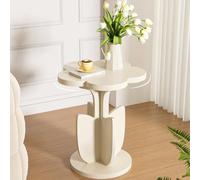 Generico Modern Flower-Shaped Coffee Table,Wooden Funky Sofa Side Table,Cute Small Round Tea Tables Creative Furniture Decorative,for Living Room,Bedroom,Lounge,Bedside