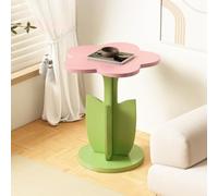 Generico Modern Flower-Shaped Coffee Table,Wooden Funky Sofa Side Table,Cute Small Round Tea Tables Creative Furniture Decorative,for Living Room,Bedroom,Lounge,Bedside