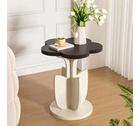 Generico Modern Flower-Shaped Coffee Table,Wooden Funky Sofa Side Table,Cute Small Round Tea Tables Creative Furniture Decorative,for Living Room,Bedroom,Lounge,Bedside