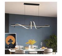 Generico Modern Long Rotate LED Pendant Lamp with Remote Control Gold for Dining Room Kitchen Coffee Table Home Decor Lighting Fixture