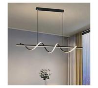 Generico Modern Long Rotate LED Pendant Lamp with Remote Control Gold for Dining Room Kitchen Coffee Table Home Decor Lighting Fixture