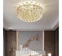 Generico Modern Luxury Clear Amber Crystal Ceiling Lamp Elegant Led Lighting over Living Room Bedroom Home Appliance Lamps Lustre